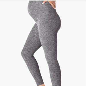 EUC Small Beyond Yoga Love the Bump Midi Maternity Leggings Spacedye Grey